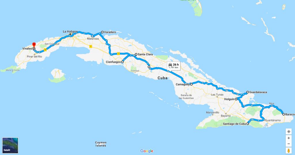 Traseul din Cuba
