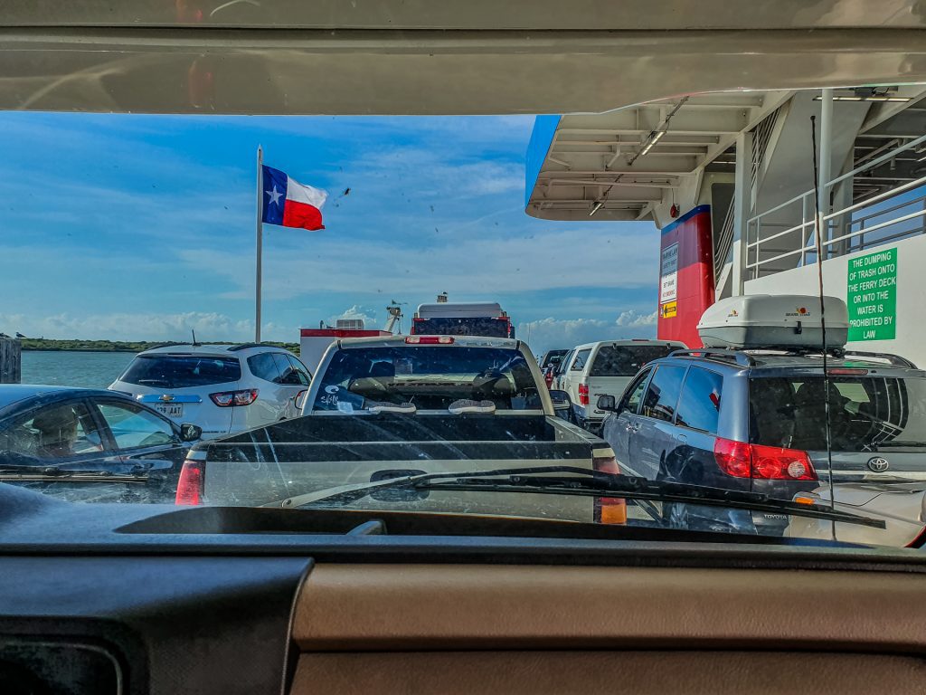 Pe ferry, în Texas