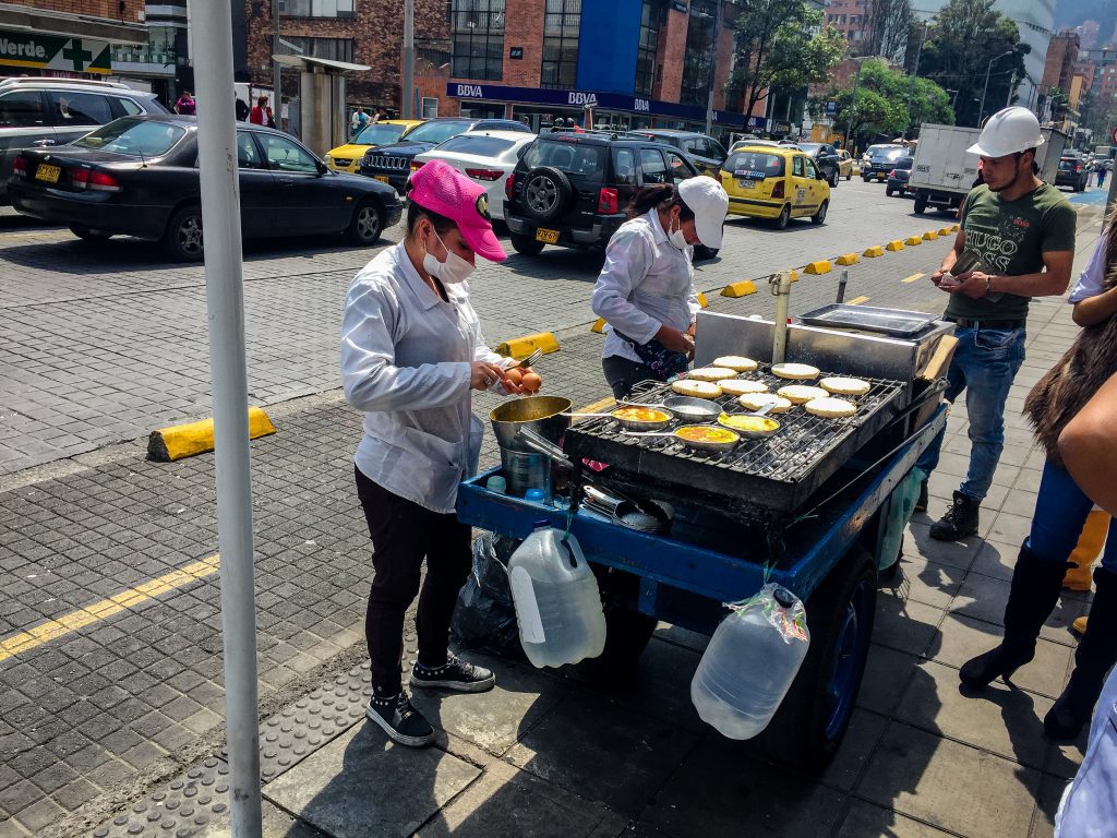 Street food, in Bogota