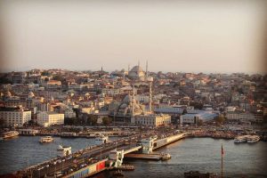 anoramă din Galata Bridge