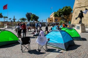 Protest #Occupyjustice în urma uciderii jurnalistei Daphne Caruana Galizia
