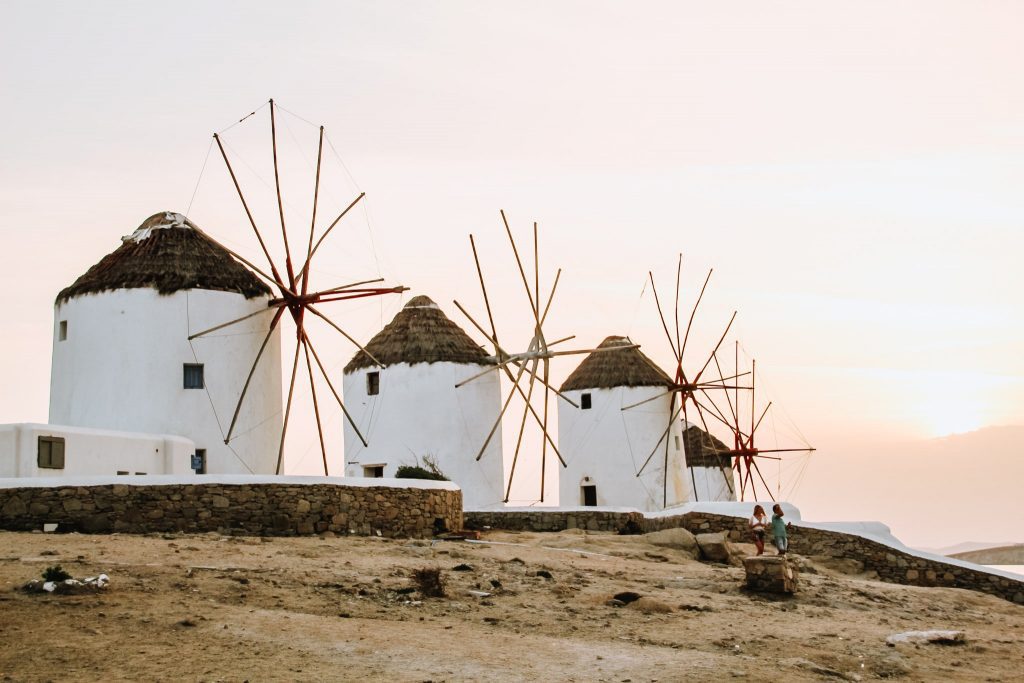 Celebrele mori de vânt din Mykonos