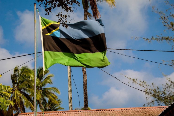 Steagul Zanzibarului este o combinație între fostul steag al insulei și actualul steag al Tanzaniei: verde de la vegetație, negru de la culoarea oamenilor, albastru de la ocean și galben - zăcămintele.