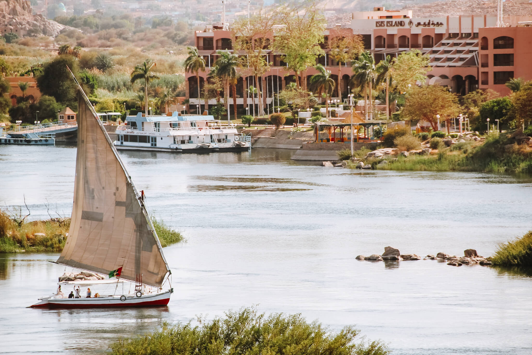 Felucca pe Nil, la Aswan