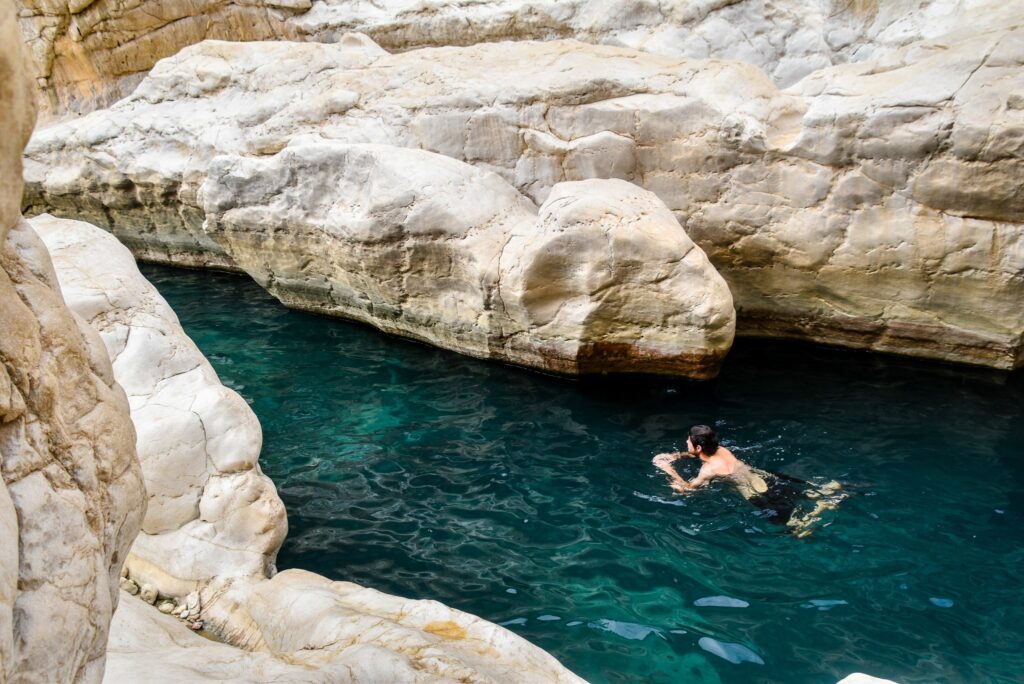 Am făcut și baie la Wadi Bani Khalid