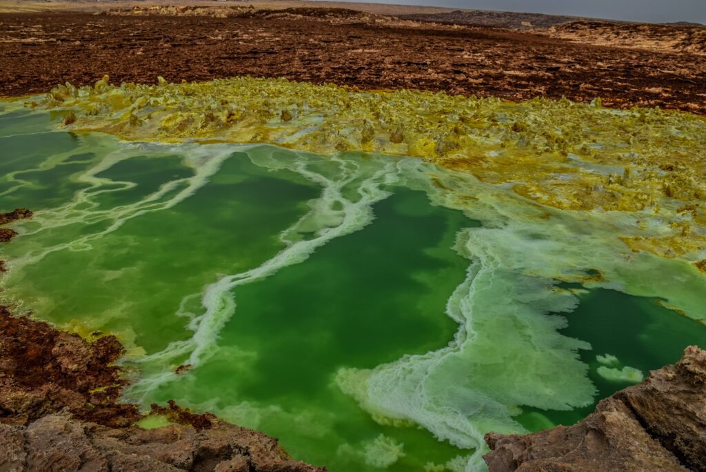 Lacuri verzi în Dallol