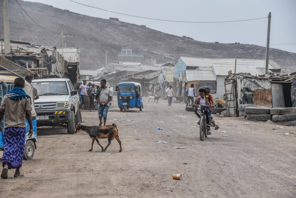 Trafic în satele din Etiopia