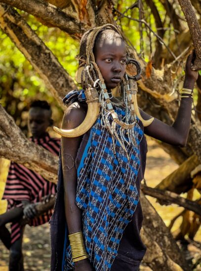 Fată Mursi, Valea Omo Etiopia