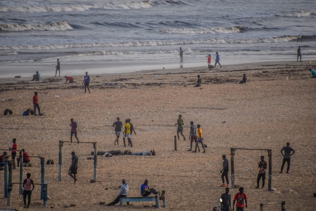 Seara, pe plaja din Dakar