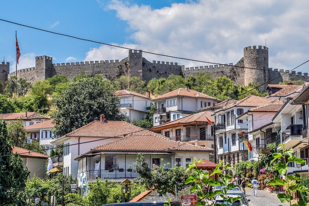 Zidurile cetății în Ohrid, Macedonia de Nord Zidurile cetății în Ohrid, Macedonia de Nord