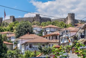Zidurile cetății în Ohrid, Macedonia de Nord